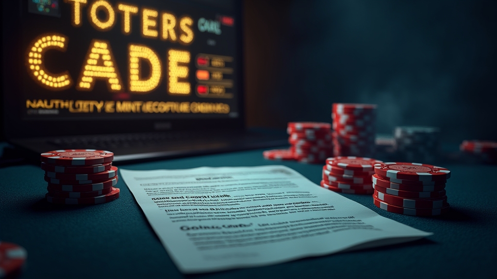 Bonusbedingungen mit Warnsymbolen und Code-Anzeige im Casino