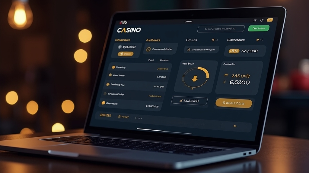 Kontodaten, Limits und Prüfhinweise auf einem Casino-Payment-Screen