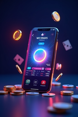 Smartphone mit Lazybar Casino App